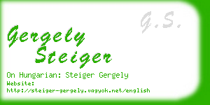 gergely steiger business card